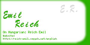 emil reich business card